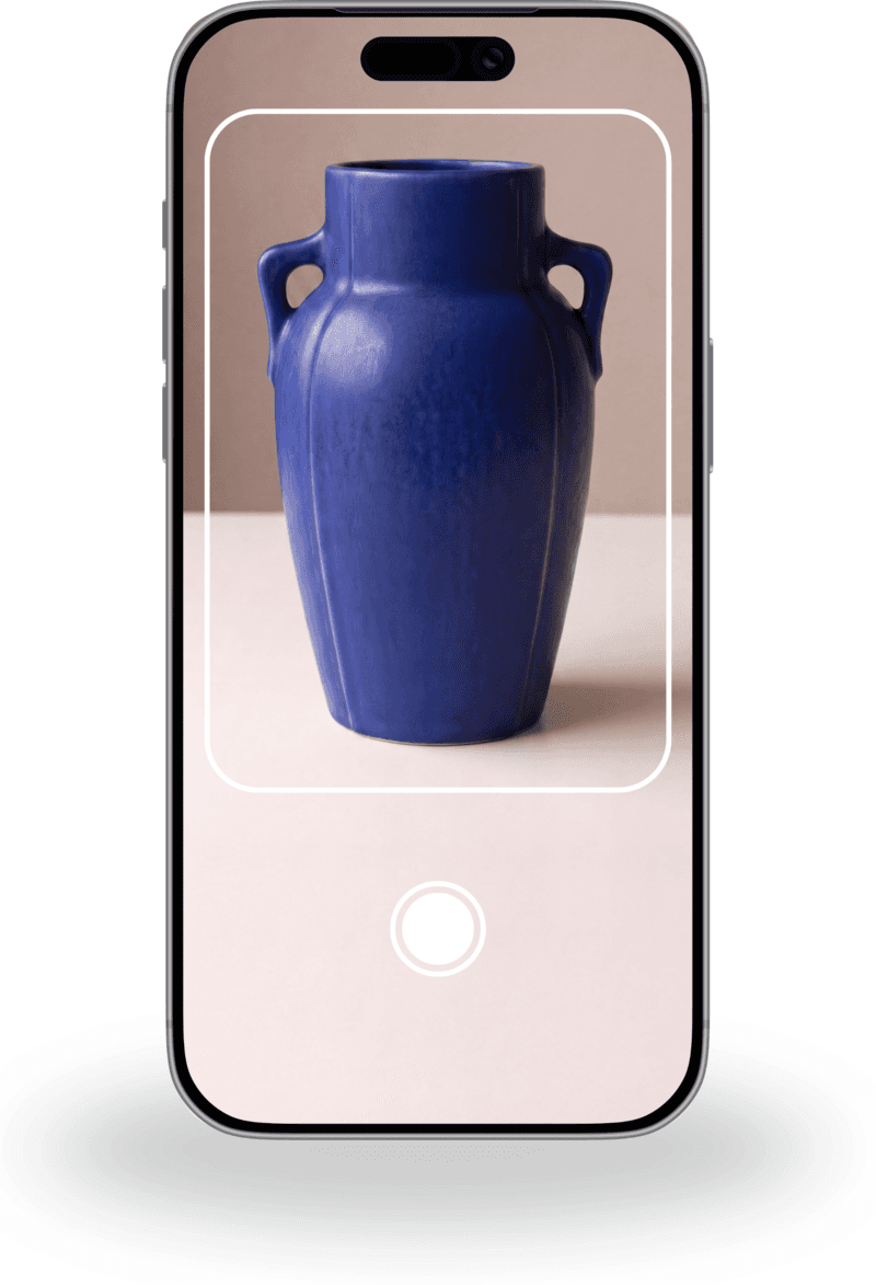 Tocuro camera capture — blue vase identified